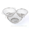 Stainless Steel Colander With Handle Food Strainer Basket